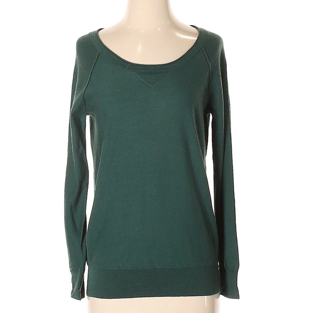 J. Crew green merino wool sweater
